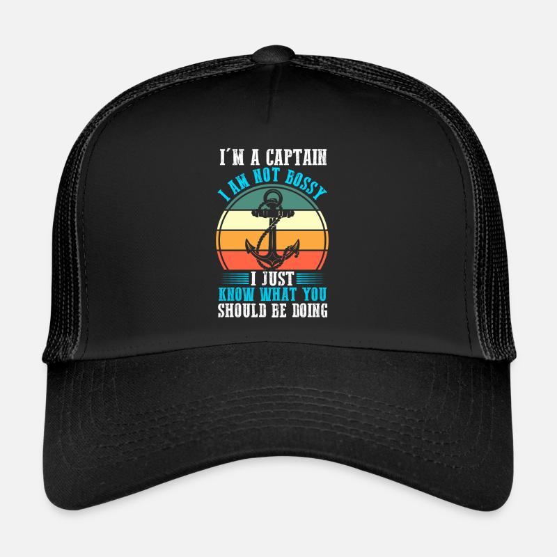 Captain Boat Captains Gift Trucker Cap