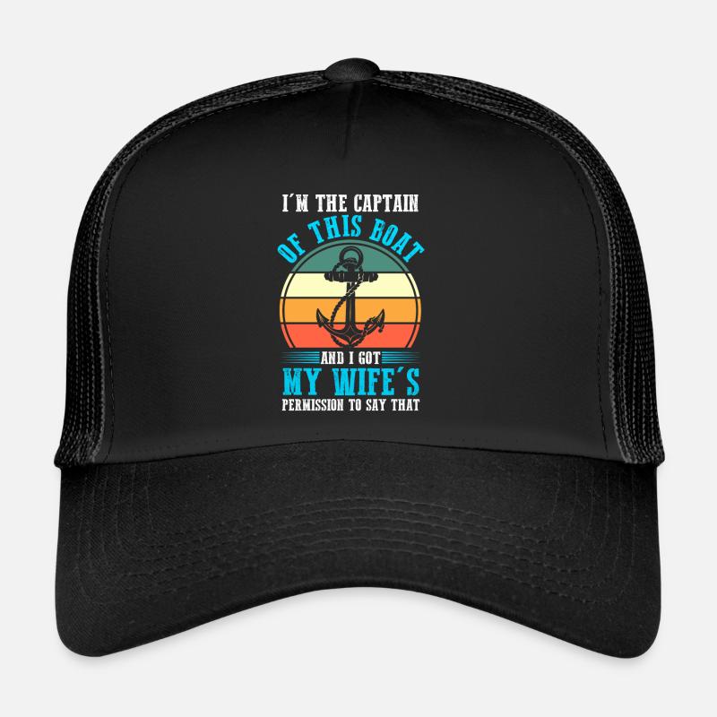 Captain Boat Captains Gift Trucker Cap