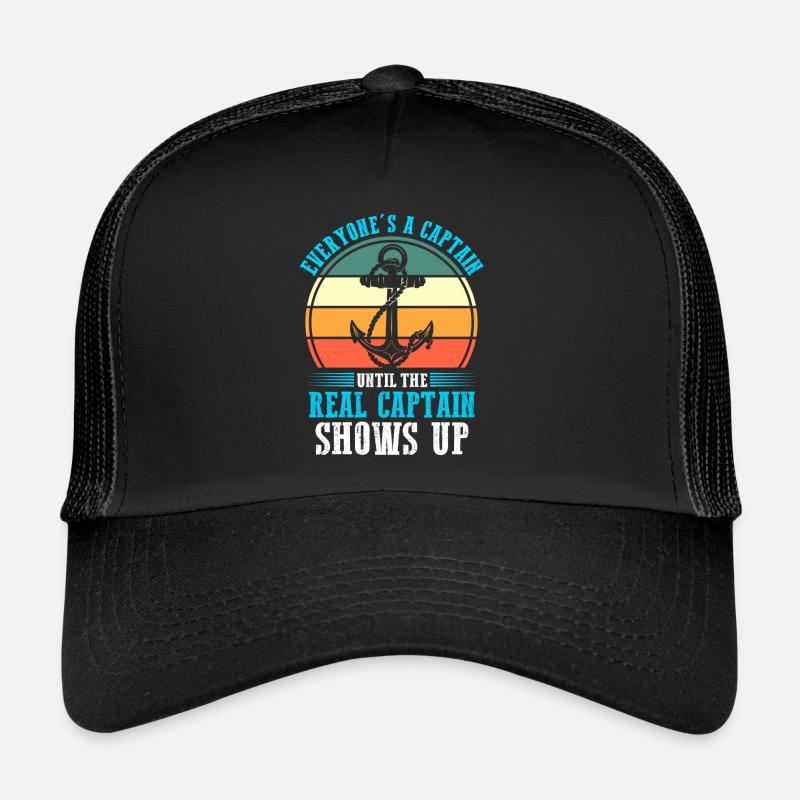 Captain Boat Captains Gift Trucker Cap