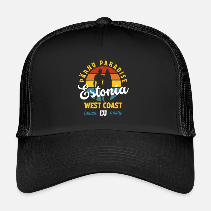 Pärnu Paradise Eesti Côte Ouest UE Casquette trucker 