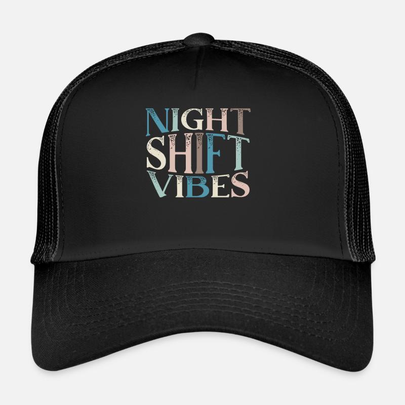 Nachtschicht Vibes Friedhof Schicht Arbeiter Mitarbeiter Trucker Cap