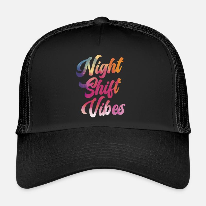 Nachtschicht Vibes Friedhof Schicht Arbeiter Mitarbeiter Trucker Cap