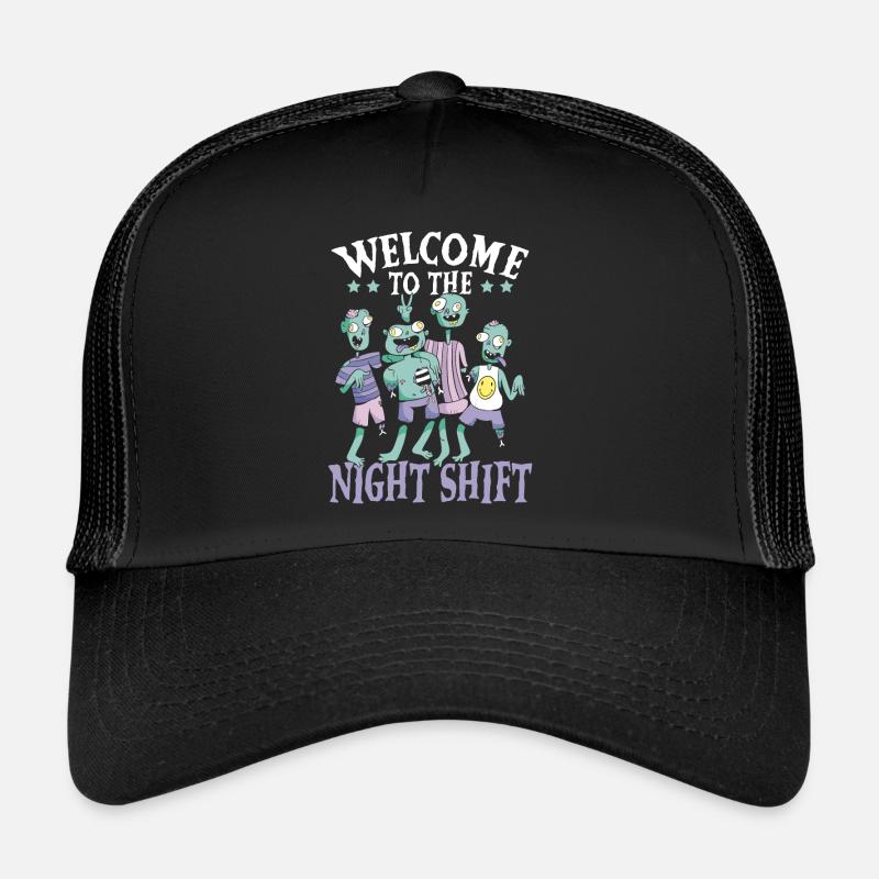 Willkommen bei The Night Shift Graveyard Shift Worker Trucker Cap
