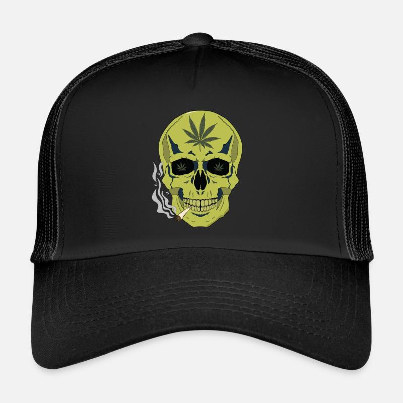 Go Green Hippe 420 Leaf - Trucker Cap - black/black
