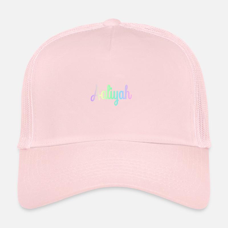AALIYAH Rainbow Minimalist Cursive Trucker Cap