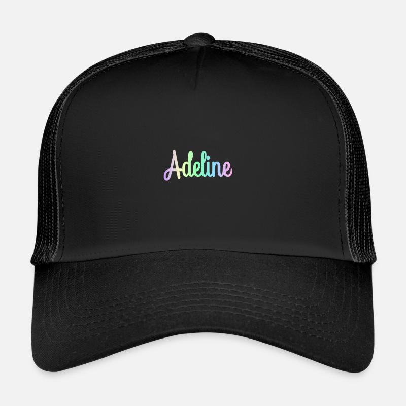 ADELINE Rainbow Minimalist Cursive Trucker Cap