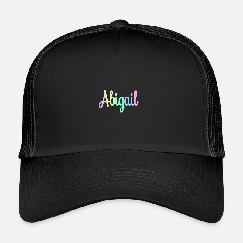 ABIGAIL Rainbow Minimalist Cursive Trucker Cap