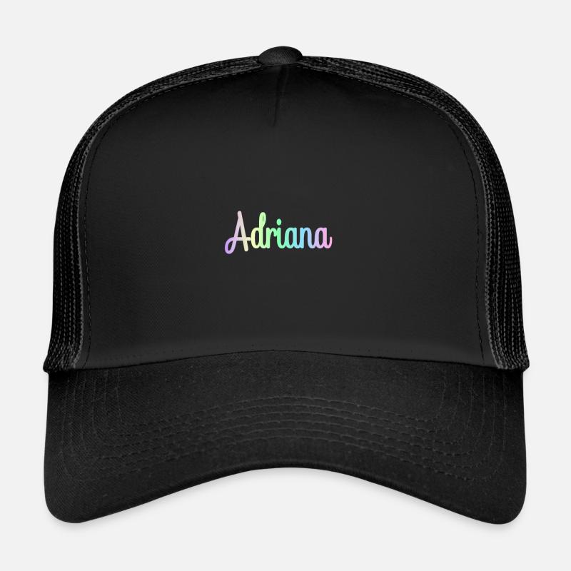 ADRIANA Rainbow Cursive Minimaliste Casquette trucker 
