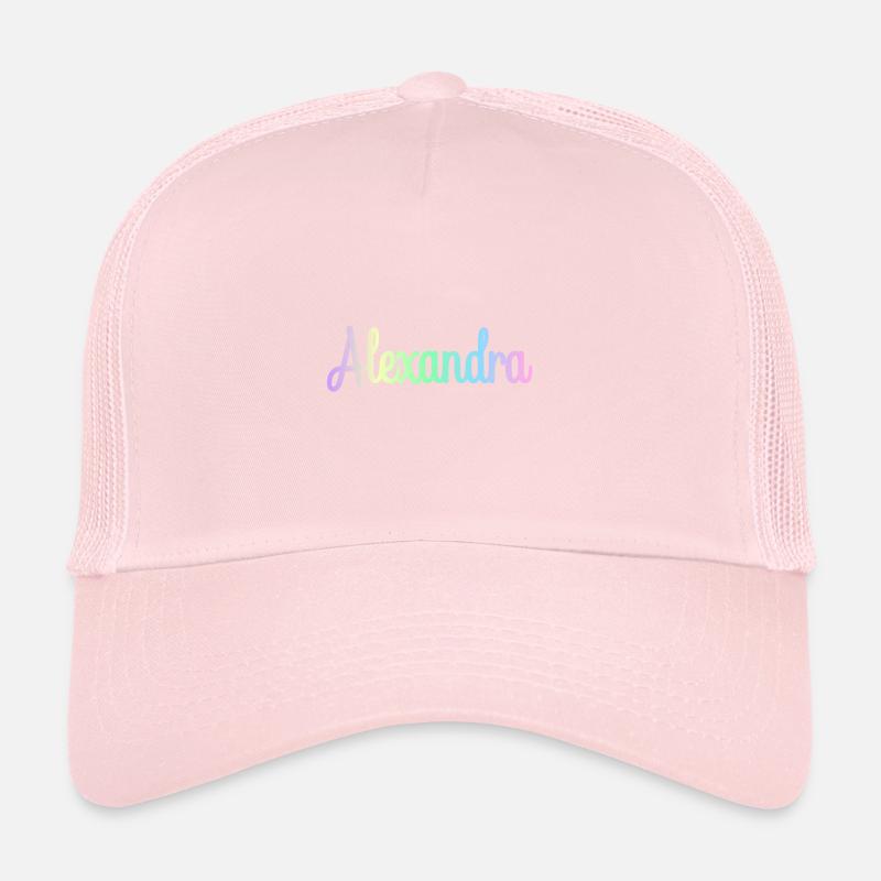 ALEXANDRA Rainbow Cursive minimaliste Casquette trucker 