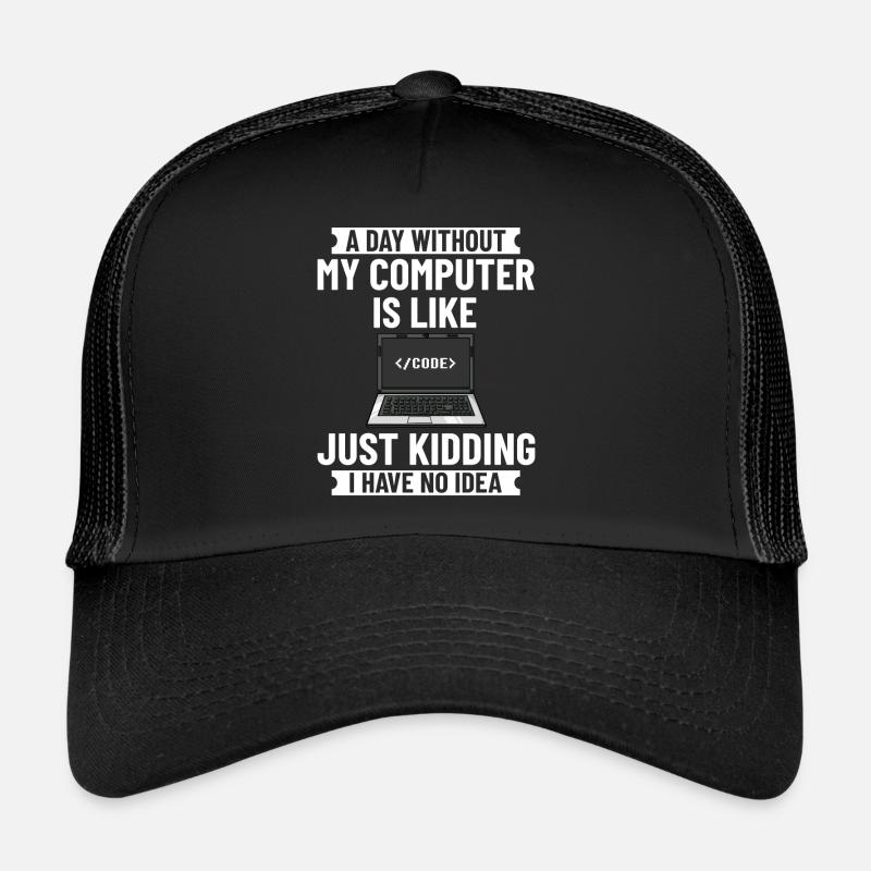 Programmierer Programmieren Computerentwickler Pc - Trucker Cap - Schwarz/Schwarz