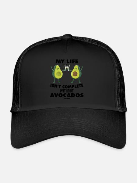 My Life Isn't Complete Without Avocados - Trucker Cap - black/black - Front