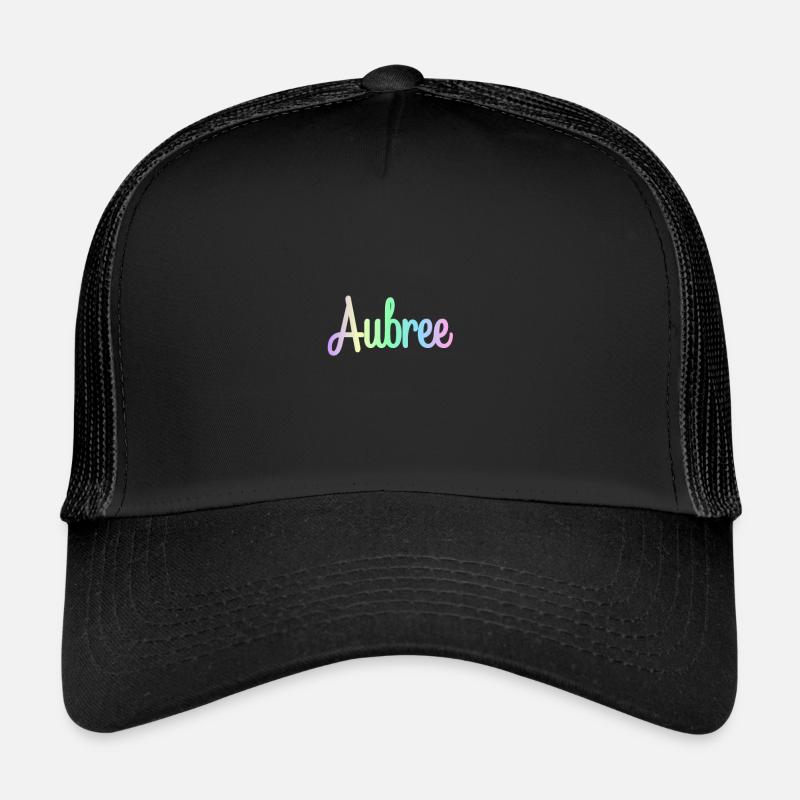 AUBREE Rainbow Cursive Minimaliste Casquette trucker 