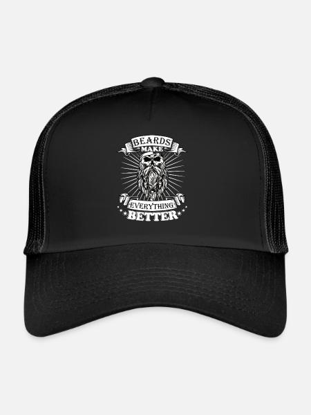 Beards make everything better - Trucker Cap - black/black - Front