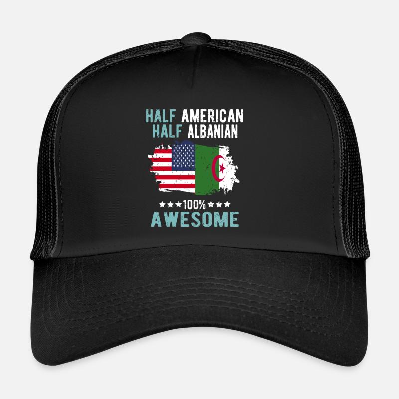 Halb Amerikaner Halb Albaner Trucker Cap