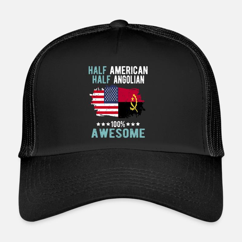 Moitié américain moitié Angolier Casquette trucker 