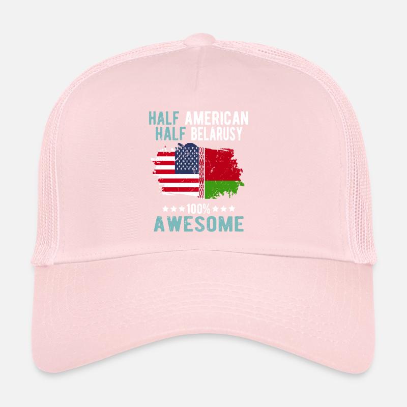 Moitié américain moitié biélorusse Casquette trucker 