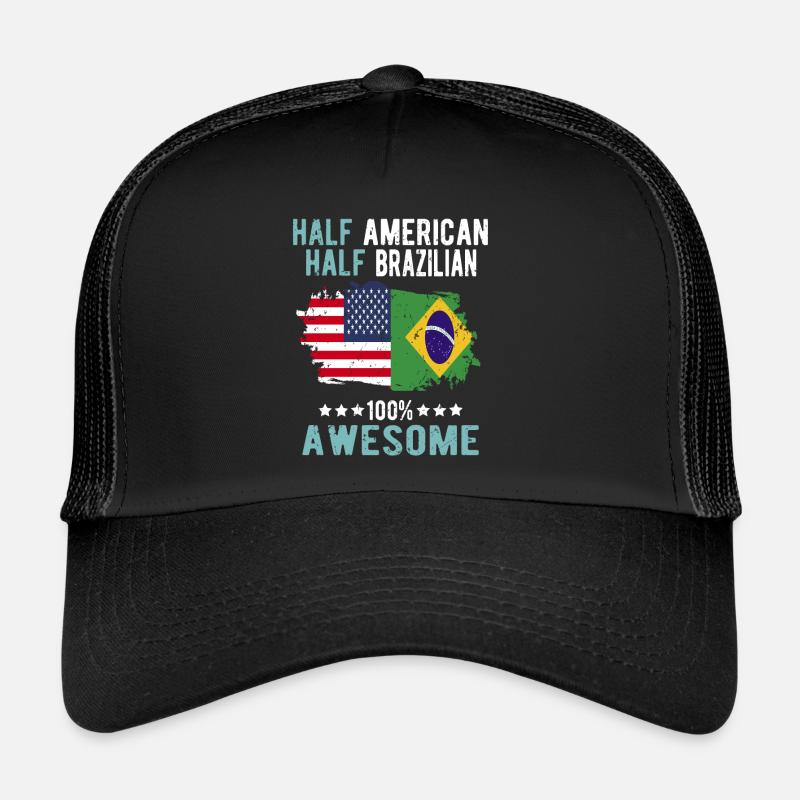 Half American Half Brazilian Trucker Cap