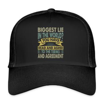 Le plus grand mensonge du monde? Dad Jokes - Ordinateur - Casquette trucker  - noir/noir - Devant