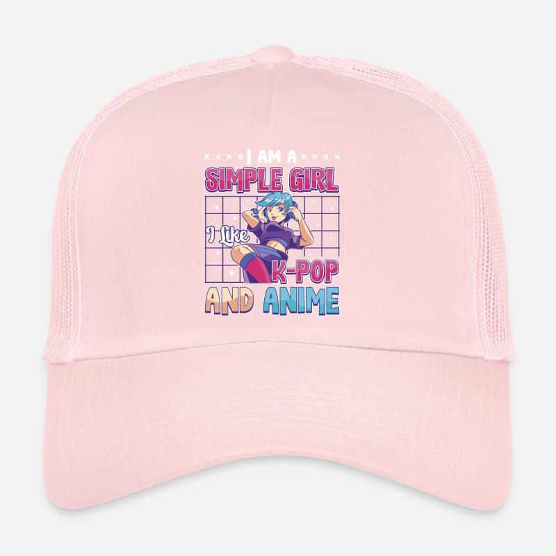 J’aime la K-Pop et l’anime K-Pop Casquette trucker 