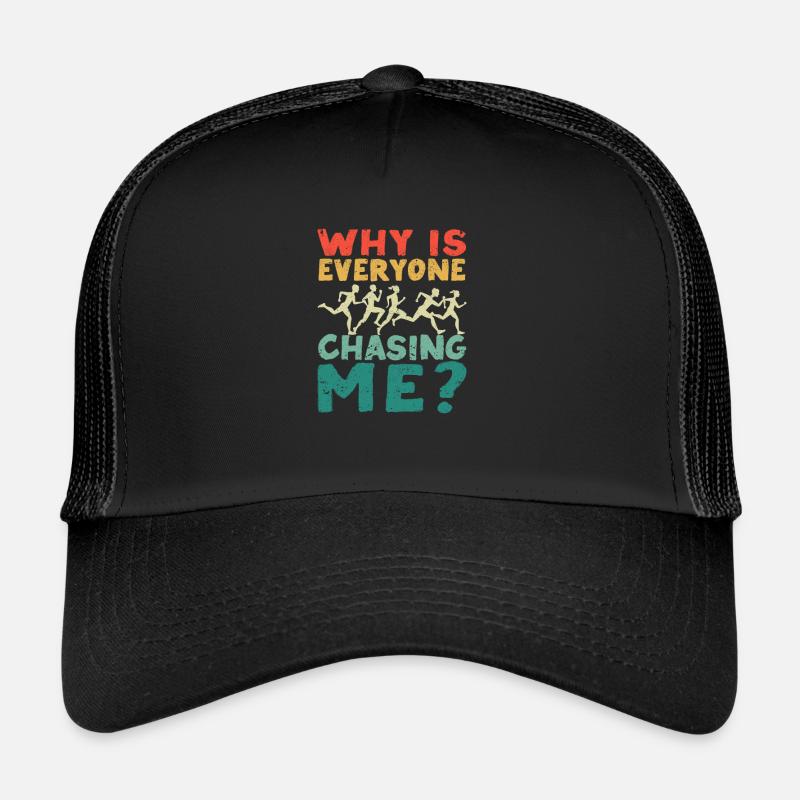 Why is everyone after me? Funny Cross Trucker Cap