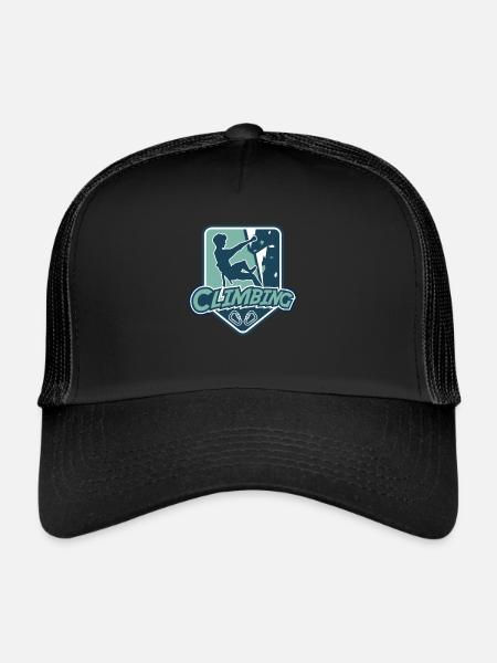 Climbing Logo Escalade de vitesse Escalade alpine - Casquette trucker  - noir/noir - Devant