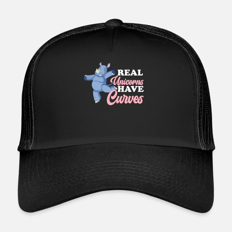 Echte Einhörner haben Kurven Rhinocerus Wildlife Trucker Cap