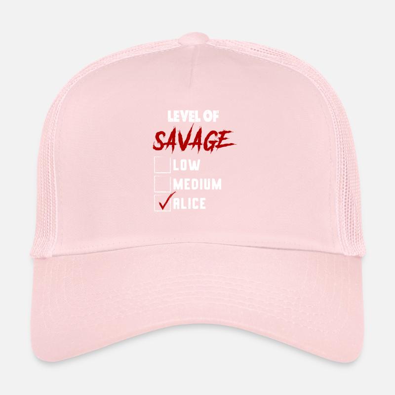 Level of Savage: ALICE Checkmark Novelty Custom Na Trucker Cap