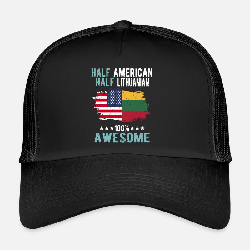 Halb Amerikaner Halb Litauer Trucker Cap