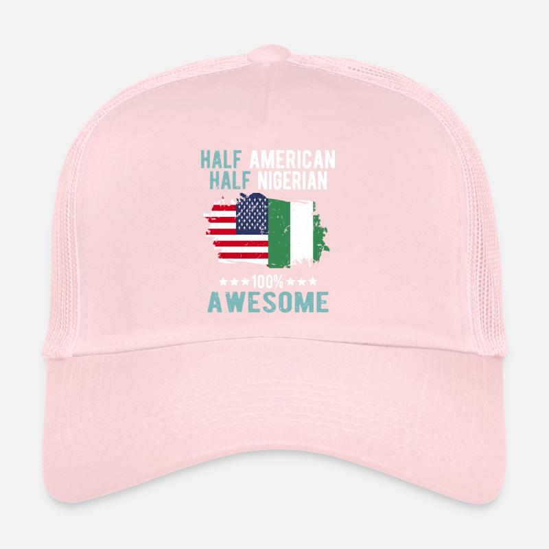 Moitié américain moitié nigérian Casquette trucker 