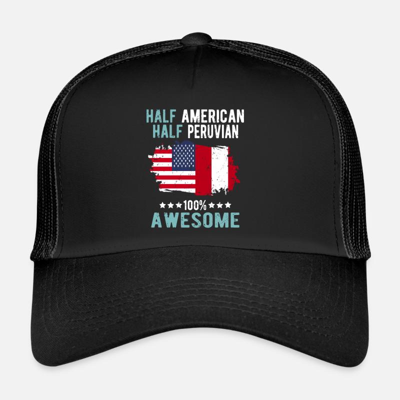 Halb Amerikaner Halb Peruaner Trucker Cap