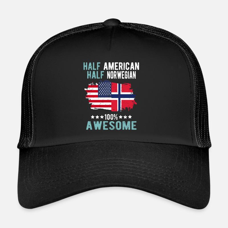 Halb Amerikaner Halb Norweger Trucker Cap