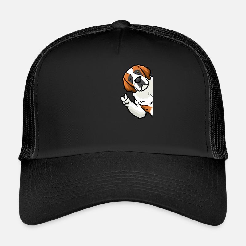 Chien Saint-Bernard Chien Saint-Bernard - Casquette trucker  - noir/noir