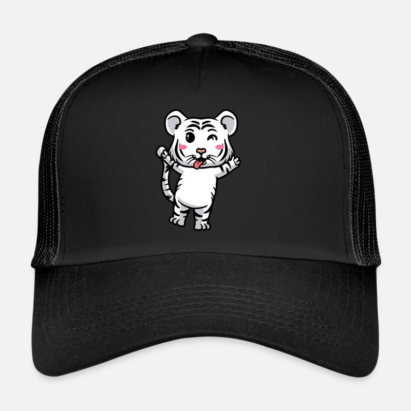 Weißer Tiger Emoticon Bengalischer Tiger Trucker Cap