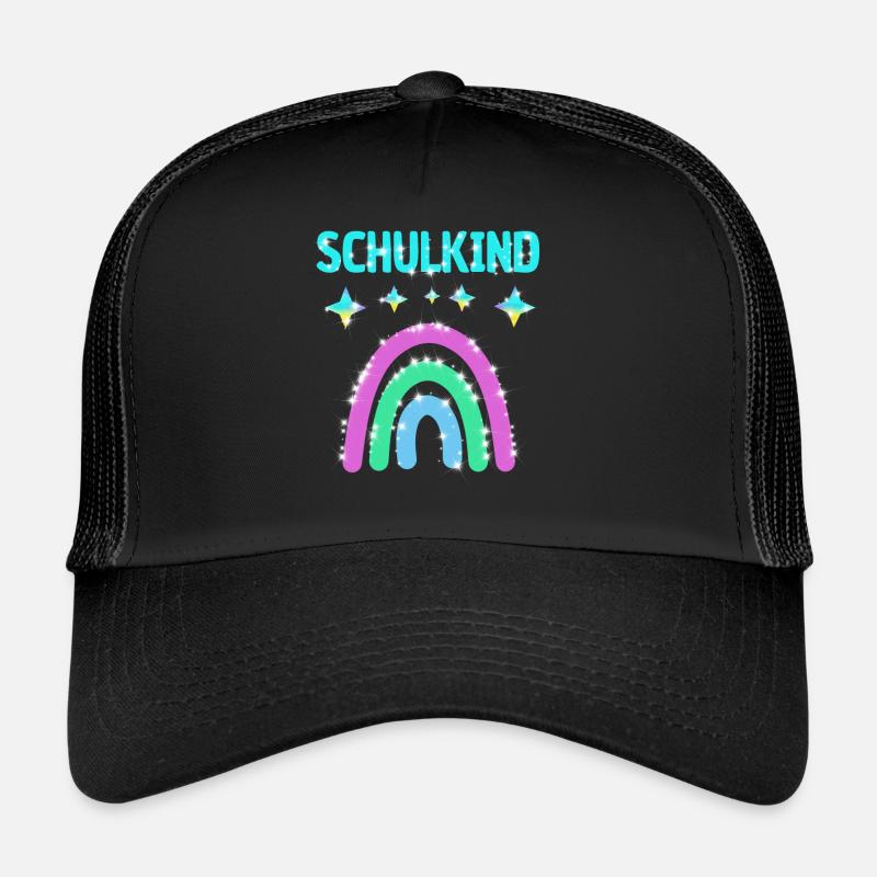 Schulkind Glitzer Regenbogen Einschulung Trucker Cap