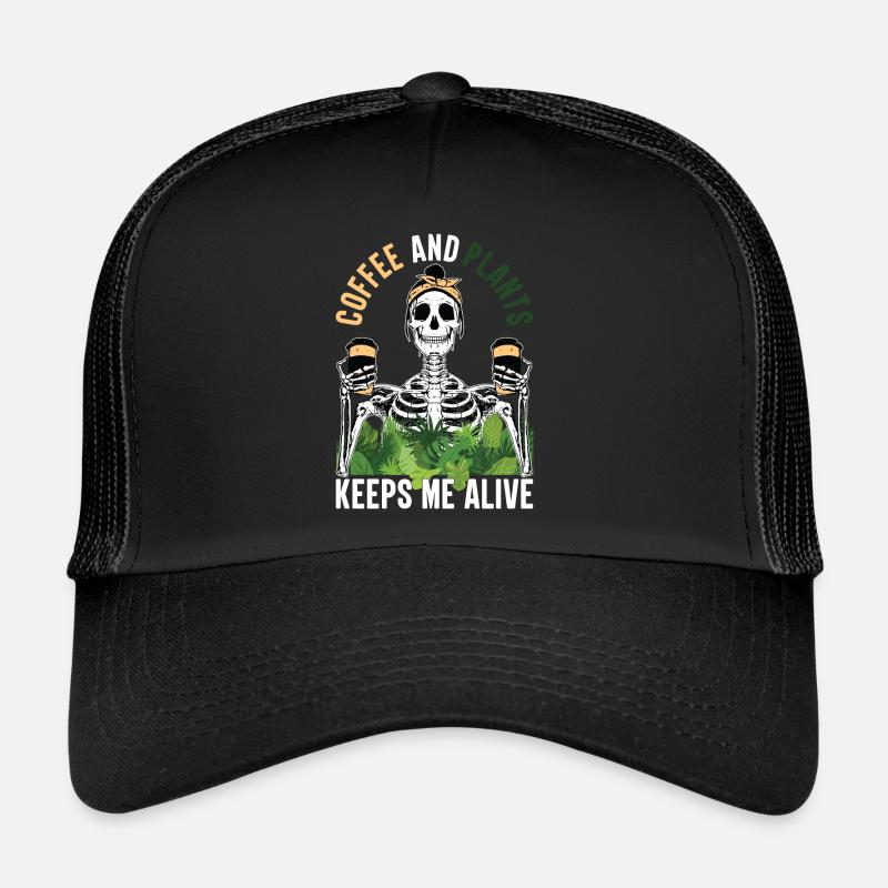 Ernte Blumen Lebensstil Pflanzung Gartenarbeit Ges - Trucker Cap - Schwarz/Schwarz