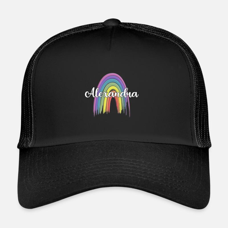 ALEXANDRA Arc-en-ciel Cursive Casquette trucker 