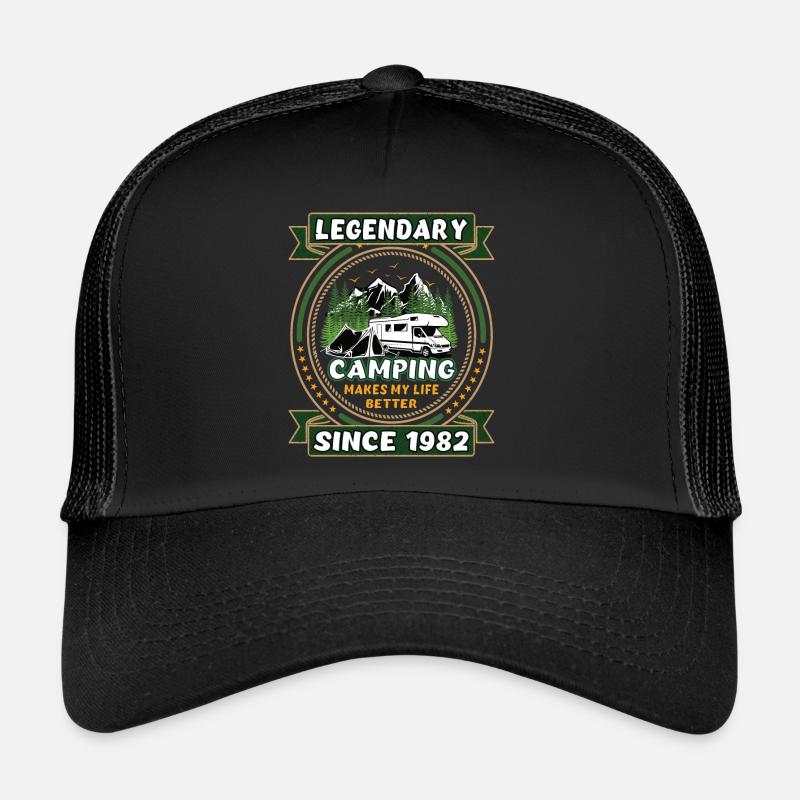 Légendaire depuis 1982 Année de naissance du cadeau de camping Casquette trucker 
