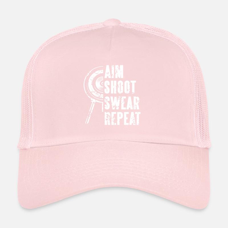 Aim Shooting Curse Repeat Trucker Cap