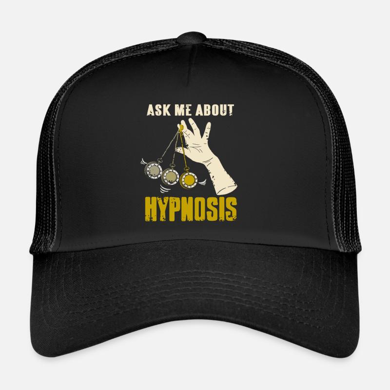 Frag mich über Hypnose - Trucker Cap - Schwarz/Schwarz