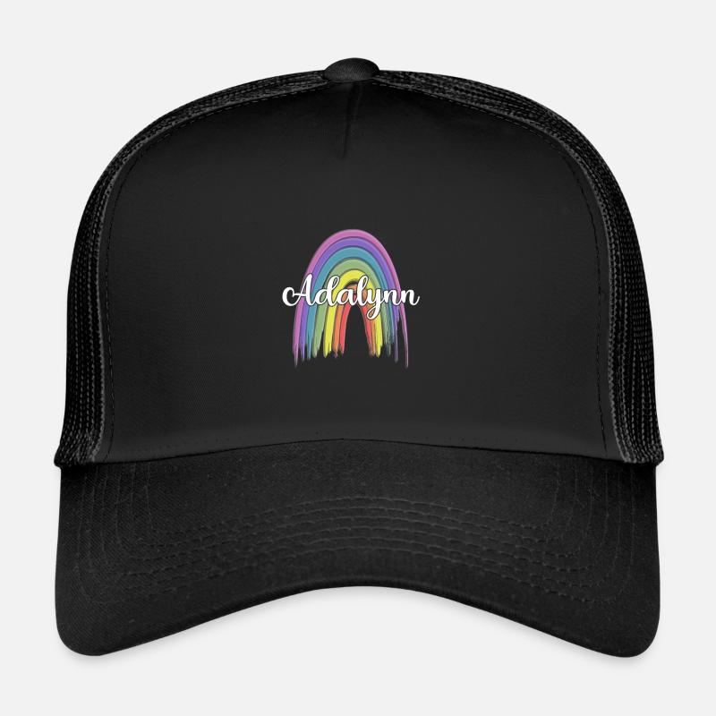 ANDREA Rainbow Cursive - Trucker Cap - Schwarz/Schwarz