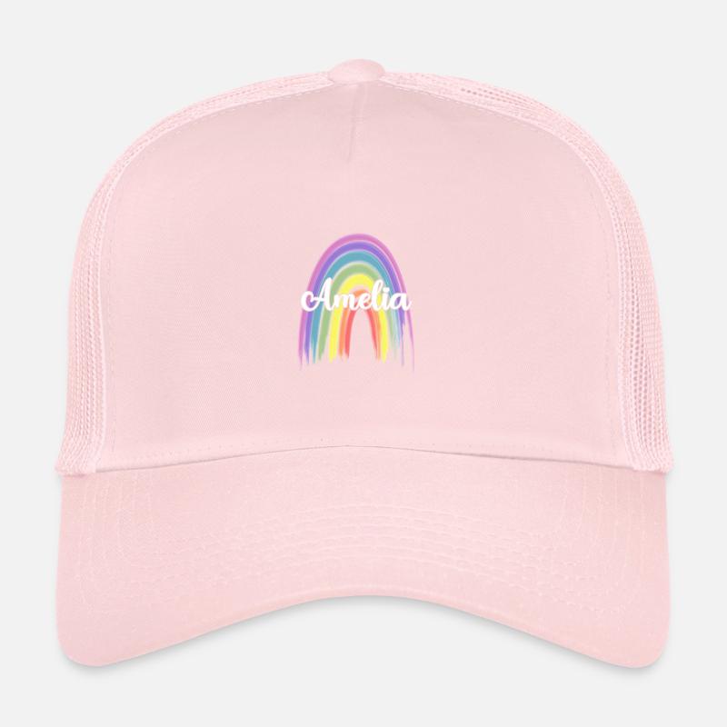 AMELIA Rainbow Cursive Trucker Cap