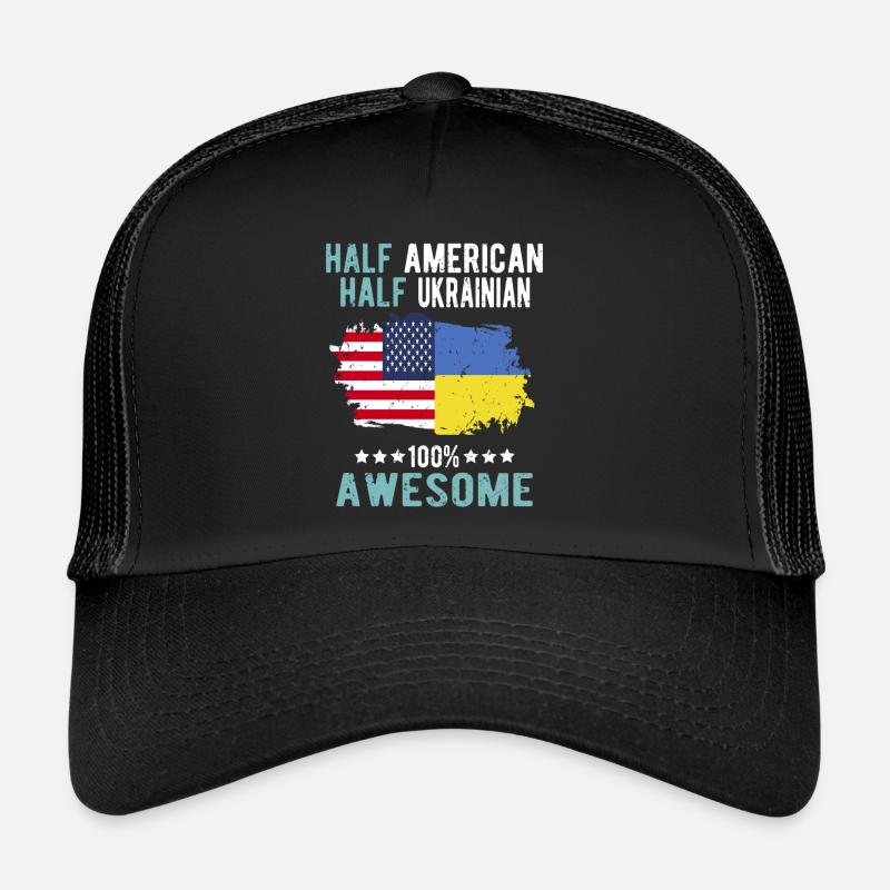 Moitié américain moitié ukrainien Casquette trucker 