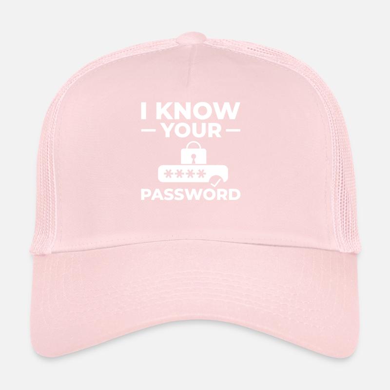 Mot de passe Pirate de sécurité Piratage informatique Casquette trucker 