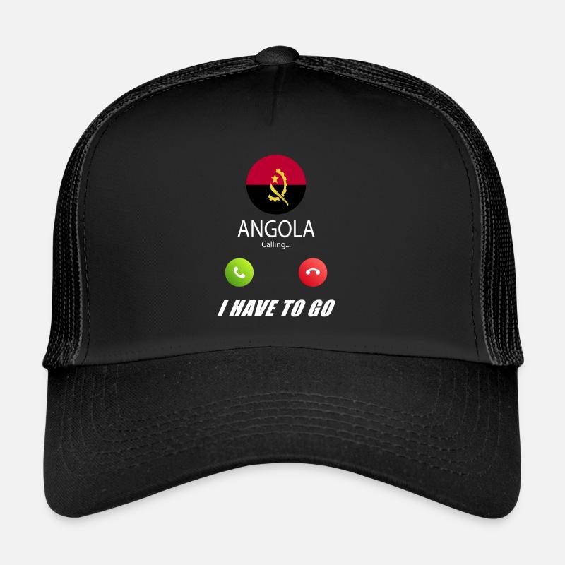 Angola ruft an Lusiger Flaggen Spruch Trucker Cap