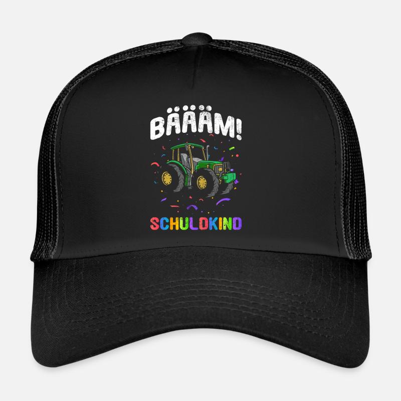 Einschulung | Bäääm! Schulkind - Trucker Cap - Schwarz/Schwarz