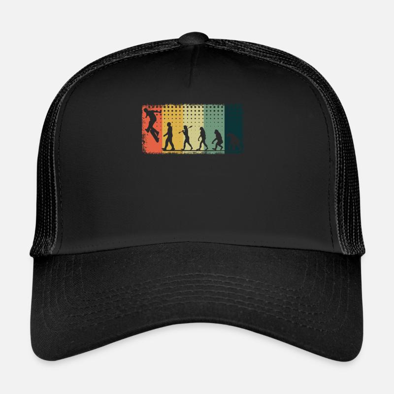 Planche de patinage vintage Skate Evolution Skateboard Casquette trucker 