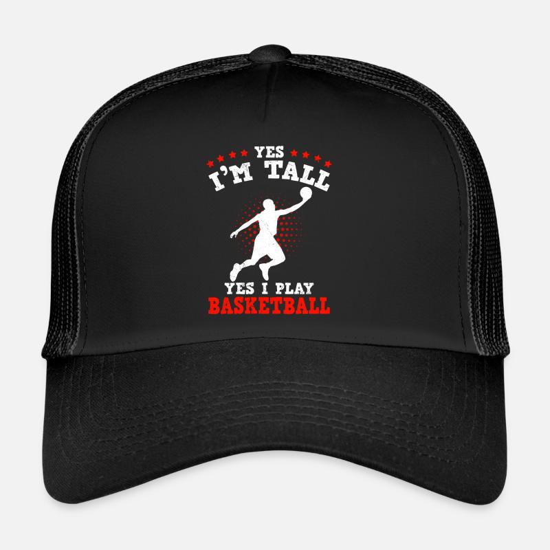 Ja ich bin groß Ja ich spiele Basketball Trucker Cap