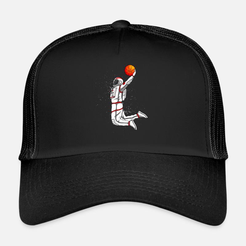 Astronaut Dunking Basketball Trucker Cap