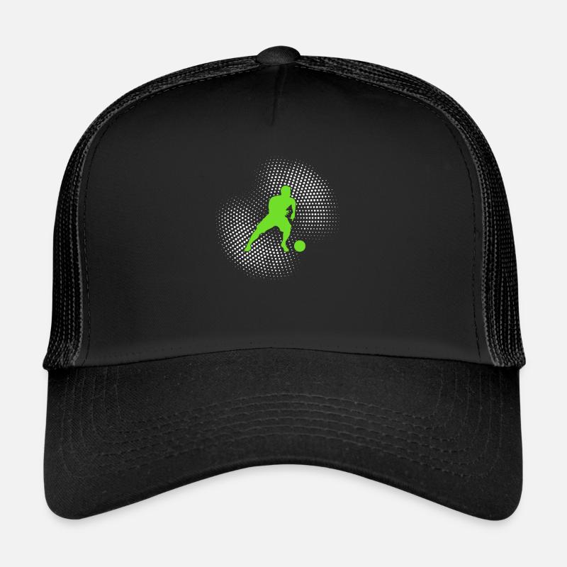 Fußball - Trucker Cap - Schwarz/Schwarz