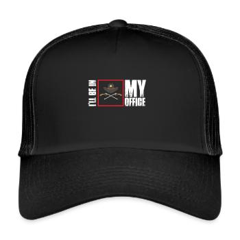 Sheriff Revolver Sheriffstern in the office - Trucker Cap - black/black - Front